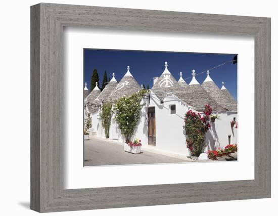 Trulli, traditional houses, Rione Monti area, Alberobello, UNESCO World Heritage Site, Valle d'Itri-Markus Lange-Framed Photographic Print