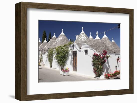 Trulli, traditional houses, Rione Monti area, Alberobello, UNESCO World Heritage Site, Valle d'Itri-Markus Lange-Framed Photographic Print