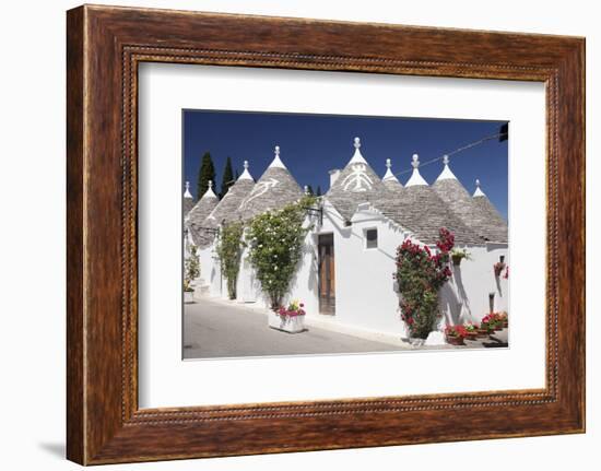 Trulli, traditional houses, Rione Monti area, Alberobello, UNESCO World Heritage Site, Valle d'Itri-Markus Lange-Framed Photographic Print