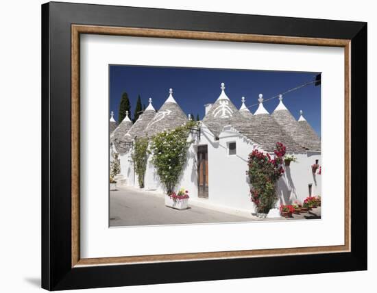 Trulli, traditional houses, Rione Monti area, Alberobello, UNESCO World Heritage Site, Valle d'Itri-Markus Lange-Framed Photographic Print