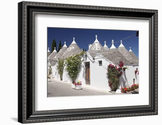 Trulli, traditional houses, Rione Monti area, Alberobello, UNESCO World Heritage Site, Valle d'Itri-Markus Lange-Framed Photographic Print