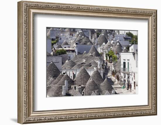 Trulli, Traditional Houses, Rione Monti Area, Alberobello, UNESCO World Heritage Site-Markus Lange-Framed Photographic Print