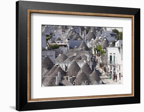 Trulli, Traditional Houses, Rione Monti Area, Alberobello, UNESCO World Heritage Site-Markus Lange-Framed Photographic Print