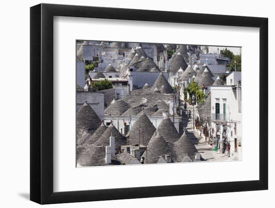 Trulli, Traditional Houses, Rione Monti Area, Alberobello, UNESCO World Heritage Site-Markus Lange-Framed Photographic Print