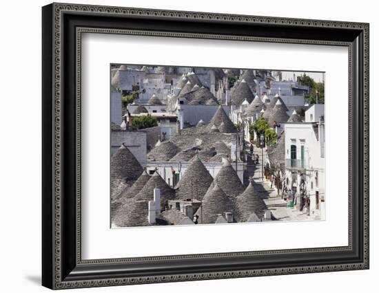 Trulli, Traditional Houses, Rione Monti Area, Alberobello, UNESCO World Heritage Site-Markus Lange-Framed Photographic Print