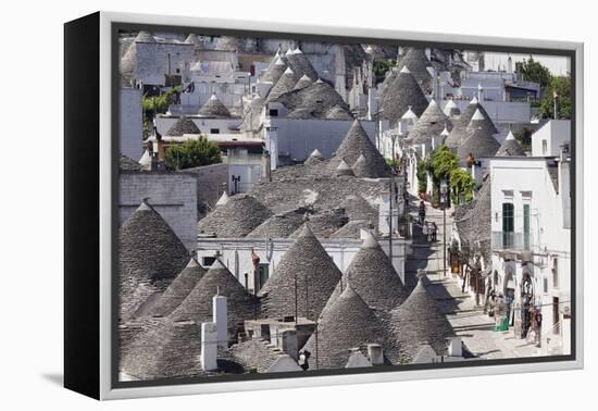 Trulli, Traditional Houses, Rione Monti Area, Alberobello, UNESCO World Heritage Site-Markus Lange-Framed Premier Image Canvas