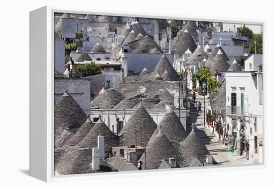 Trulli, Traditional Houses, Rione Monti Area, Alberobello, UNESCO World Heritage Site-Markus Lange-Framed Premier Image Canvas