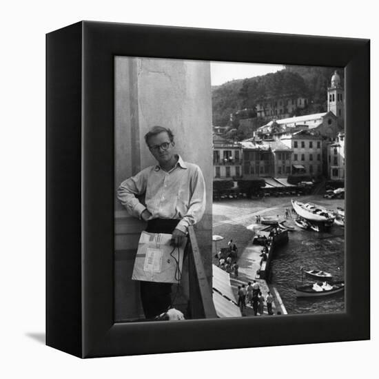 Truman Capote in Portofino-null-Framed Premier Image Canvas