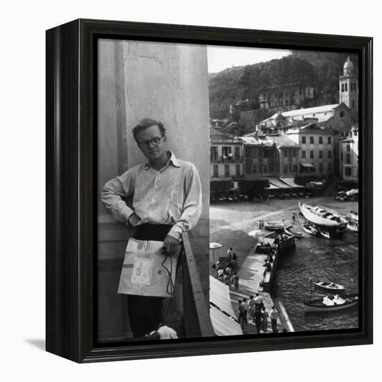 Truman Capote in Portofino-null-Framed Premier Image Canvas