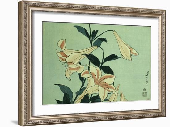 Trumpet Lilies-Hashiguchi Goyo-Framed Giclee Print