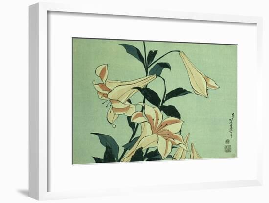 Trumpet Lilies-Hashiguchi Goyo-Framed Giclee Print