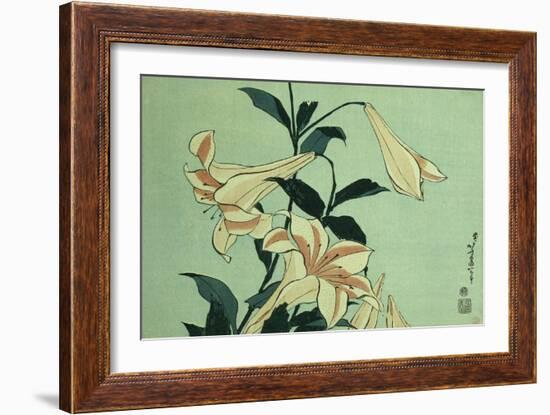 Trumpet Lilies-Hashiguchi Goyo-Framed Giclee Print