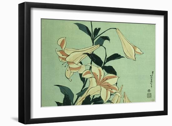 Trumpet Lilies-Hashiguchi Goyo-Framed Giclee Print