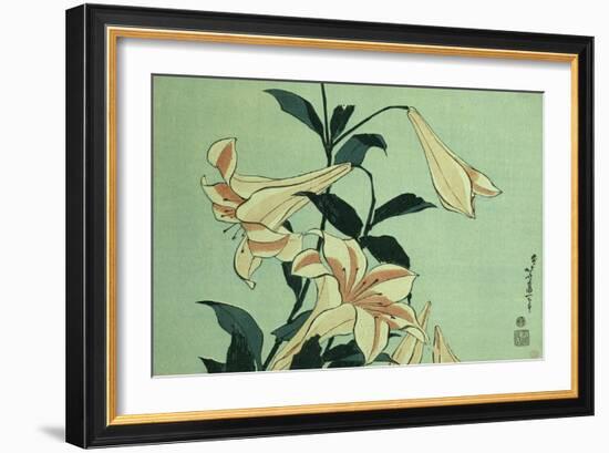 Trumpet Lilies-Hashiguchi Goyo-Framed Giclee Print