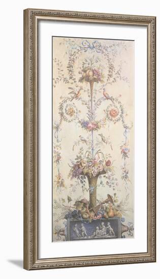 Trumpet of Flowers-French School-Framed Premium Giclee Print
