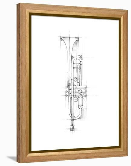 Trumpet Sketch-Ethan Harper-Framed Stretched Canvas