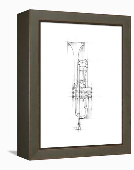 Trumpet Sketch-Ethan Harper-Framed Stretched Canvas