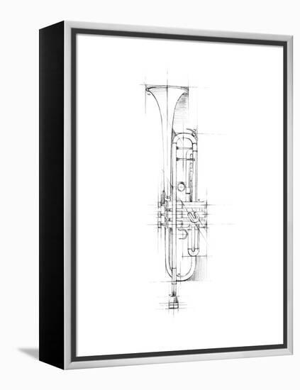 Trumpet Sketch-Ethan Harper-Framed Stretched Canvas