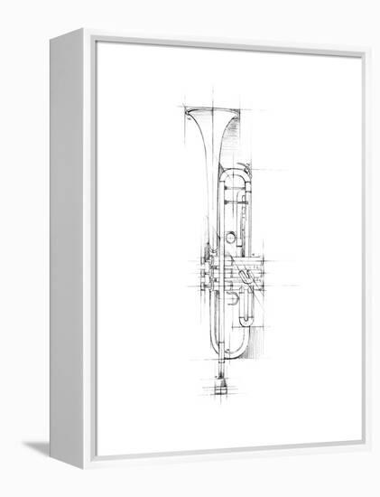 Trumpet Sketch-Ethan Harper-Framed Stretched Canvas