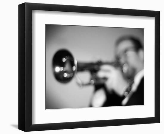 Trumpeter 2 BW-John Gusky-Framed Photographic Print