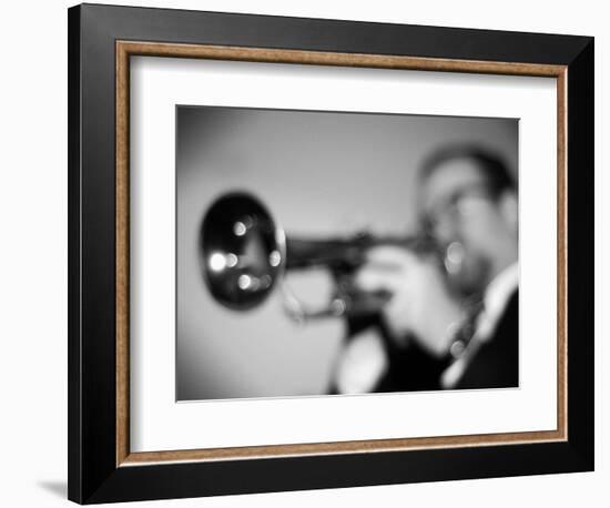 Trumpeter 2 BW-John Gusky-Framed Photographic Print