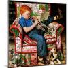 "Trumpeter", November 18,1950-Norman Rockwell-Mounted Giclee Print