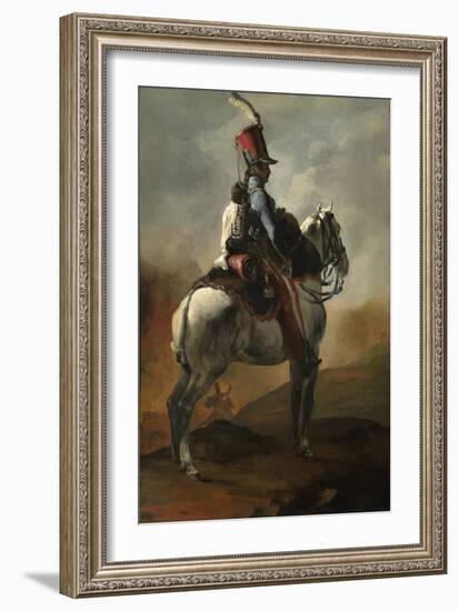 Trumpeter of the Hussars, C.1815-20 (Oil on Canvas)-Theodore Gericault-Framed Giclee Print