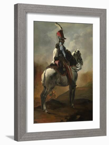 Trumpeter of the Hussars, C.1815-20 (Oil on Canvas)-Theodore Gericault-Framed Giclee Print