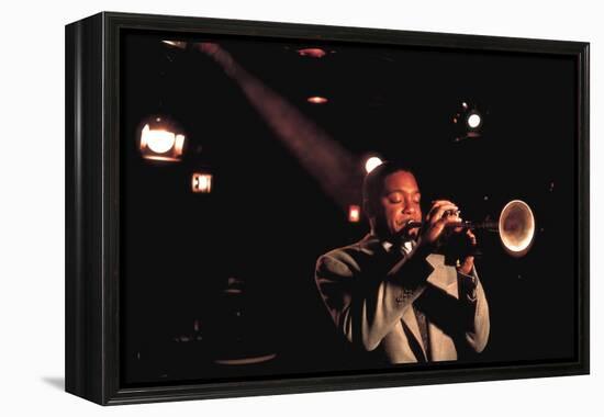 Trumpeter Wynton Marsalis Playing at the Village Vanguard Jazz Club-Ted Thai-Framed Premier Image Canvas