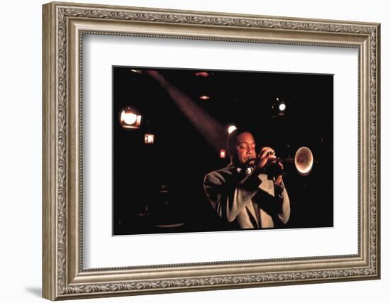 Trumpeter Wynton Marsalis Playing at the Village Vanguard Jazz Club-Ted Thai-Framed Photographic Print