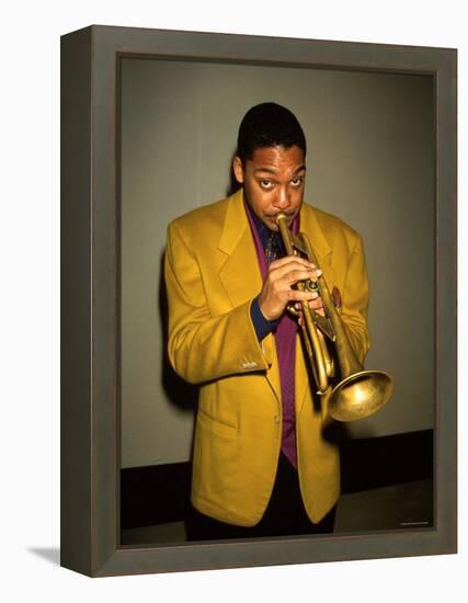 Trumpeter Wynton Marsalis Playing His Horn-null-Framed Premier Image Canvas