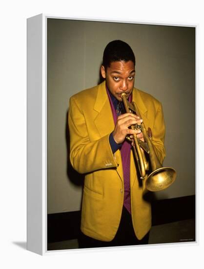 Trumpeter Wynton Marsalis Playing His Horn-null-Framed Premier Image Canvas