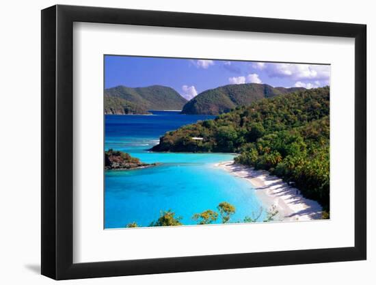 Trunk Bay Beach, St John, US Virgin Islands-George Oze-Framed Photographic Print