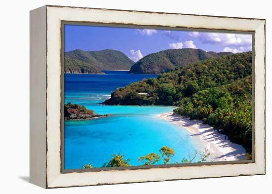 Trunk Bay Beach, St John, US Virgin Islands-George Oze-Framed Premier Image Canvas