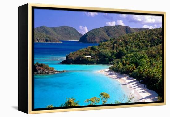 Trunk Bay Beach, St John, US Virgin Islands-George Oze-Framed Premier Image Canvas