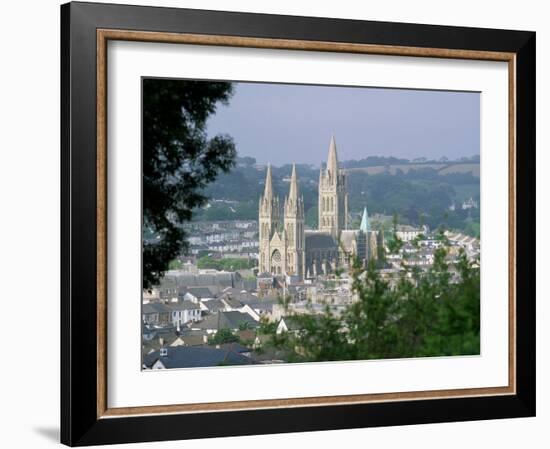 Truro Cathedral and City, Cornwall, England, United Kingdom-John Miller-Framed Photographic Print