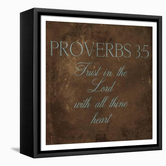 Trust In The Lord Brown-Jace Grey-Framed Stretched Canvas