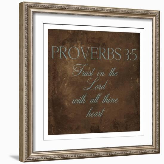 Trust In The Lord Brown-Jace Grey-Framed Art Print