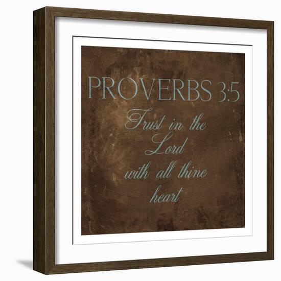 Trust In The Lord Brown-Jace Grey-Framed Art Print