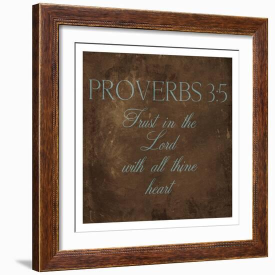 Trust In The Lord Brown-Jace Grey-Framed Art Print