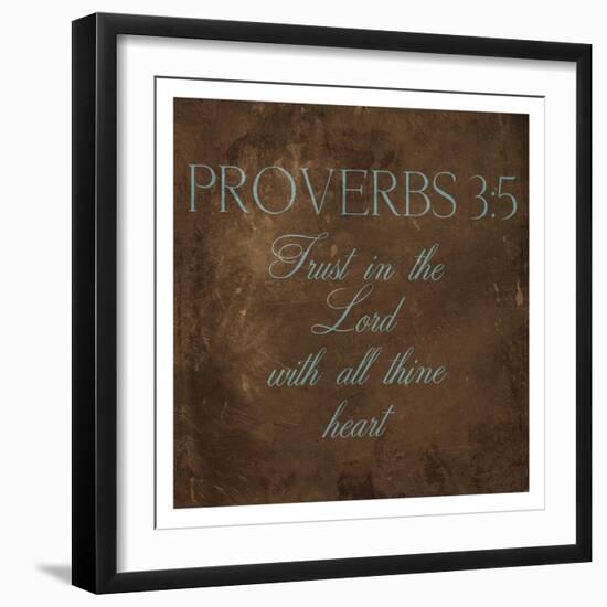 Trust In The Lord Brown-Jace Grey-Framed Art Print