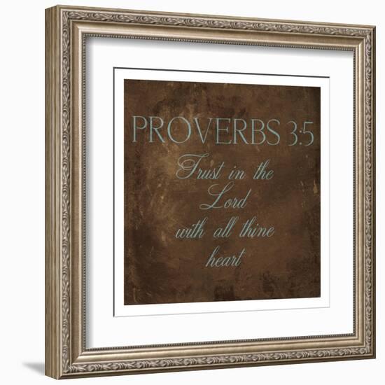 Trust In The Lord Brown-Jace Grey-Framed Art Print