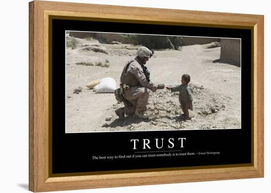 Trust: Inspirational Quote and Motivational Poster-null-Framed Premier Image Canvas