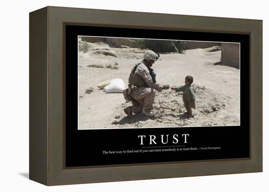 Trust: Inspirational Quote and Motivational Poster-null-Framed Premier Image Canvas