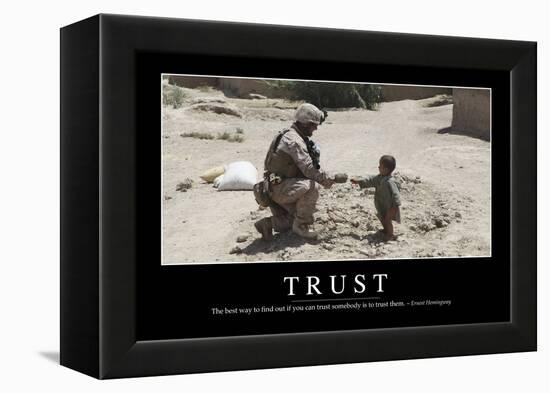 Trust: Inspirational Quote and Motivational Poster-null-Framed Premier Image Canvas