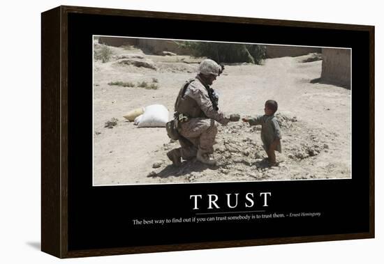 Trust: Inspirational Quote and Motivational Poster-null-Framed Premier Image Canvas