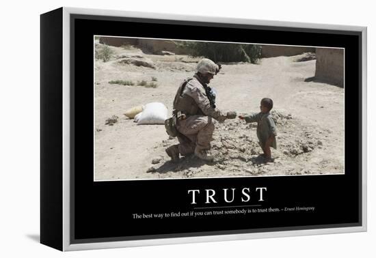 Trust: Inspirational Quote and Motivational Poster-null-Framed Premier Image Canvas