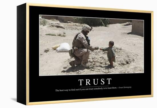 Trust: Inspirational Quote and Motivational Poster-null-Framed Premier Image Canvas