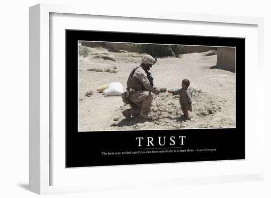 Trust: Inspirational Quote and Motivational Poster-null-Framed Premium Photographic Print