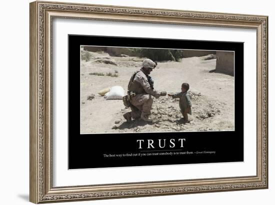 Trust: Inspirational Quote and Motivational Poster-null-Framed Photographic Print